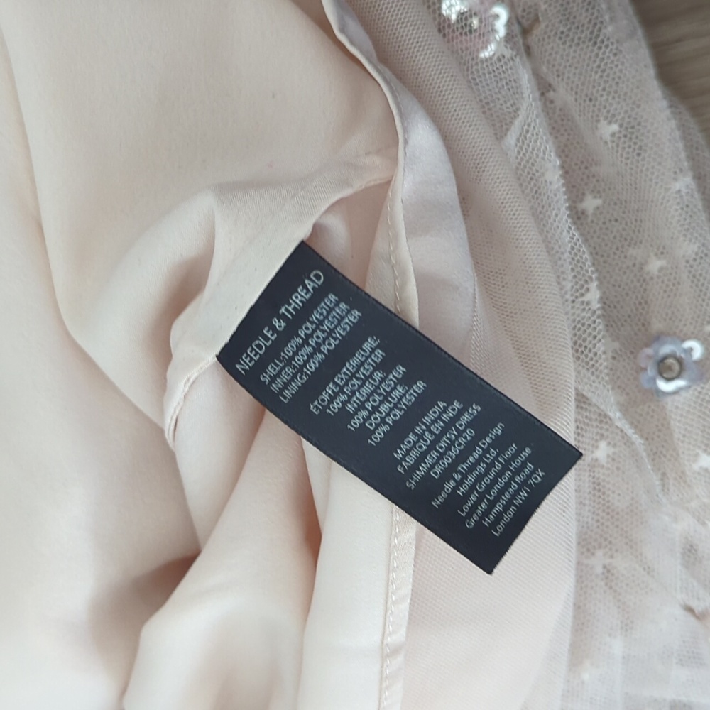 NEEDLE & THREAD Romantic Ruffled Sequined Tulle Evening Dress Size 0 - Picture 5 of 5